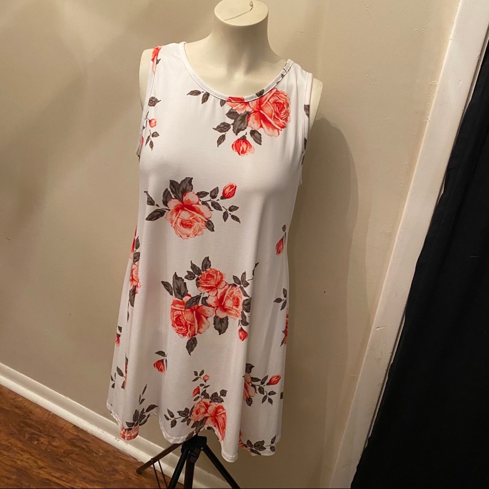Flower printed dress